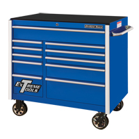 RX Series Rolling Tool Cabinet, 11 Drawers, 41-1/2" W x 25-1/2" D x 40-1/2" H, Blue Ontario Safety Products