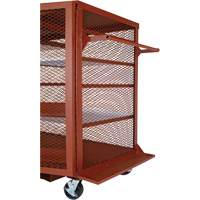 Mobile Mesh Cabinet, Steel, 37 Cubic Feet, Red TEQ806 | Ontario Safety Product