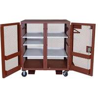 Armoire mobile en treillis, Acier, 37 pi³, Rouge Ontario Safety Products