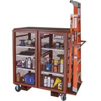 Armoire mobile en treillis, Acier, 37 pi³, Rouge Ontario Safety Products