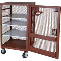 Mobile Mesh Cabinet, Steel, 22 Cubic Feet, Red TEQ807 | Ontario Safety Product