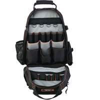 Arsenal&reg; 5843 Tool Backpack, 13-1/2" L x 8-1/2" W, Black, Polyester Ontario Safety Products