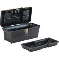 2000 Series Tool Box with Tray, 16" W x 7-1/10" D x 8-1/10" H, Black/Yellow Ontario Safety Products