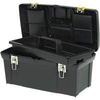2000 Series Tool Box with Tray, 24" W x 11-1/4" D x 11" H, Black/Yellow Ontario Safety Products