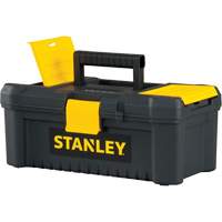 Essential&reg; Tool Box with Tray, 12-1/2" W x 7-3/8" D x 5-1/8" H, Black/Yellow Ontario Safety Products