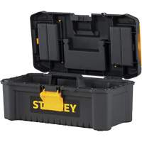 Essential&reg; Tool Box with Tray, 12-1/2" W x 7-3/8" D x 5-1/8" H, Black/Yellow Ontario Safety Products