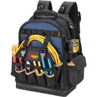Molded Base Tool Backpack, 18" L x 13" W, Black/Blue, Ballistic/Polyester TER202 | Ontario Safety Product