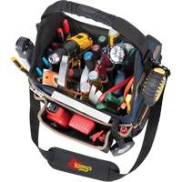 Porte-outils &eacute;lectrique/CHVAC &agrave; base moul&eacute;e, Polyester balistique, 20 pochettes, Noir/Bleu Ontario Safety Products