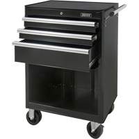 Industrial Tool Cart, 3 Drawers, 29-4/5" W x 21-1/5" D x 38-4/5" H, Black TER216 | Ontario Safety Product