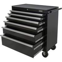 Industrial Tool Cart, 6 Drawers, 39" W x 20-4/5" D x 25-4/5" H, Black TER217 | Ontario Safety Product