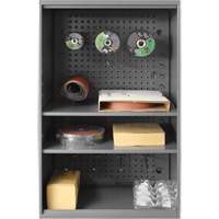 Abrasive Storage Cabinet with Pegboard, Steel, 19-7/8" x 14-1/4" x 32-3/4", Grey TER219 | Ontario Safety Product