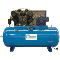 Industrial Series Air Compressors - Horizontal Compressor - Two Stages, 200 Gal. (240 US Gal) Ontario Safety Products
