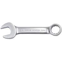 Fully Polished Stubby Combination Wrench, 12 Point, 3/8", Chrome Finish Ontario Safety Products