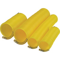 Nylon Coil Air Hose With Fittings, Air, 1/4" ID x 25' L, Nylon, 200 PSI at 23°C Ontario Safety Products