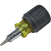Stubby Multi-Bit Screw Driver With Sq.Recess, 3-1/5" L, Cushion Grip Handle Ontario Safety Products