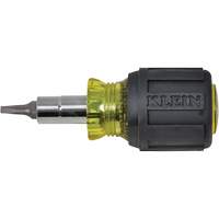 Stubby Multi-Bit Screw Driver With Sq.Recess, 3-1/5" L, Cushion Grip Handle Ontario Safety Products