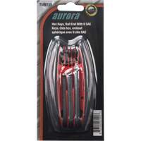 Ball End Fold-Up Hex Key Set, 9 Pcs., Imperial Ontario Safety Products