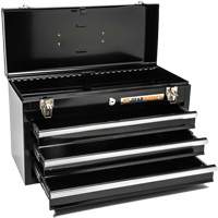 Boîte &agrave; outils portative, 20" la, 3 tiroirs, Noir Ontario Safety Products