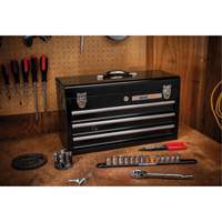 Boîte &agrave; outils portative, 20" la, 3 tiroirs, Noir Ontario Safety Products