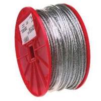 Wire Cable, 500' (152.4 m) x 1/16", 96 lbs. (0.048 tons), Galvanized TQB485 | Ontario Safety Product