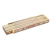 Red End&reg; Rule with Two 6" Slide Rule Extensions, 6' L, Wood, 1/16" Graduations Ontario Safety Products