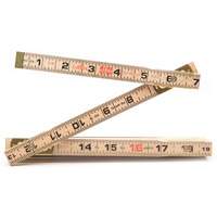 Red End&reg; Rule with Two 6" Slide Rule Extensions, 6' L, Wood, 1/16" Graduations Ontario Safety Products