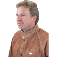 Welding Jacket, Leather, 4X-Large, Lava Brown Ontario Safety Products