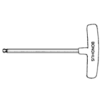 Individual Hex Keys - SAE, Ball End, 3/32" x 6" L, T Handle Ontario Safety Products