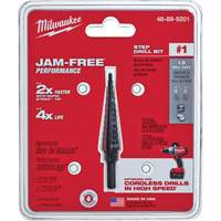 #1 Step Drill Bit, 1/8" - 1/2" , 1/32" Increments, High Speed Steel Ontario Safety Products