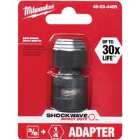 Adaptateur de douille carr&eacute;e &agrave; hexagonale pour tournevis &agrave; percussion Shockwave, Chocs, Prise 1/4", Douille 3/8", 1,875" lo Ontario Safety Products