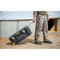 Tool Box on Wheels, 12-1/2" W x 28-1/2" D x 12" H, Black TYP065 | Ontario Safety Product