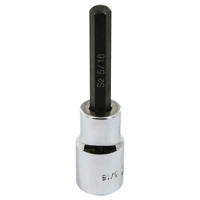 Bit Socket, Hex, 5/16" x 3-1/4" L, 1/2" Square Drive Drive Ontario Safety Products