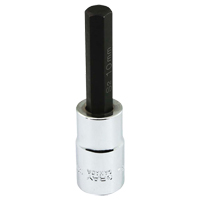 Bit Socket, Hex, 10 mm x 81 mm L, 1/2" Square Drive Drive Ontario Safety Products