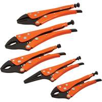 Straight Curved & Long Nose Locking Pliers Set, 5 Pieces TYR832 | Ontario Safety Product