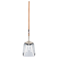 Scoop Shovel, Wood, Aluminum Blade, Straight Handle, 45-3/4" Length TYX063 | Ontario Safety Product