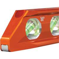Torpedo Billet Level, 8" L, Aluminum, 4 Vials, Magnetic Ontario Safety Products