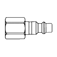 Quick Couplers - 1/2" Industrial, One Way Shut-Off - Plugs, 3/8" Ontario Safety Products