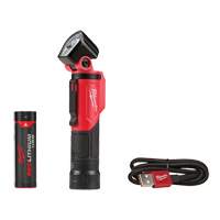 USB Pivoting Flashlight, LED, 500 Lumens, Rechargeable Batteries UAE210 | Ontario Safety Product