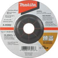 Meule inox, 5" x 1/4", Arbre 7/8", Oxyde d'aluminium, Type 27 Ontario Safety Products