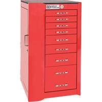 Pro+ Left Side Rider Tool Cabinet, 8 Drawers, 19" W x 19" D x 36-1/2" H, Red UAF499 | Ontario Safety Product