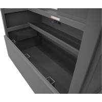 Piano Style Jobsite Storage Box, 60-1/2" W x 34-3/4" D x 49-3/8" H, Grey UAI848 | Ontario Safety Product