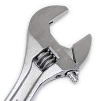 Adjustable Wrench - Bagged, 8" L, 1-1/8"/29 mm Max Width, Chrome Ontario Safety Products