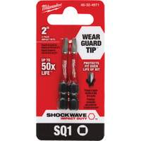 Shockwave Impact Duty Screwdriver Bit, Square, #1, 1/4" Drive Ontario Safety Products