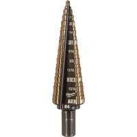 Step Drill Bit, 3/16"/#4 - 7/8"/#4 , 1/32" Increments, High Speed Cobalt UAL231 | Ontario Safety Product