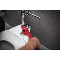Steel Offset Hex Pipe Wrench, 2-5/8" Jaw Capacity, 10-1/2" Long, Powder Coated Finish, Ergonomic Handle Ontario Safety Products