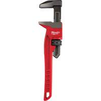 Smooth Jaw Pipe Wrench, 2-5/8" Jaw Capacity, 12" Long, Powder Coated Finish, Ergonomic Handle Ontario Safety Products