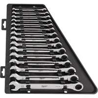 Ratcheting Wrench Set, Combination, 15 Pieces, Metric UAL993 | Ontario Safety Product
