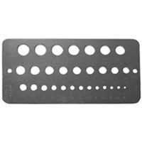 Gabarit de diam&egrave;tres pour foret fractionnaires DRILLCO Ontario Safety Products