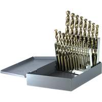 Drillco&reg; Heavy-Duty Jobber Length Drill Bit Set, 21 Pieces, Cobalt Ontario Safety Products