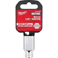 Douille m&eacute;trique avec c&ocirc;t&eacute;s Four Flats, 8 mm, Prise 1/2", 6 pans Ontario Safety Products